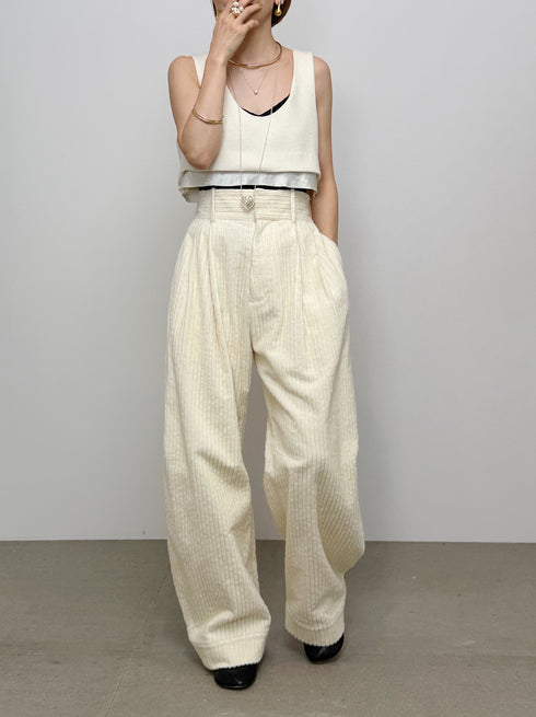 lamb wool bustier
